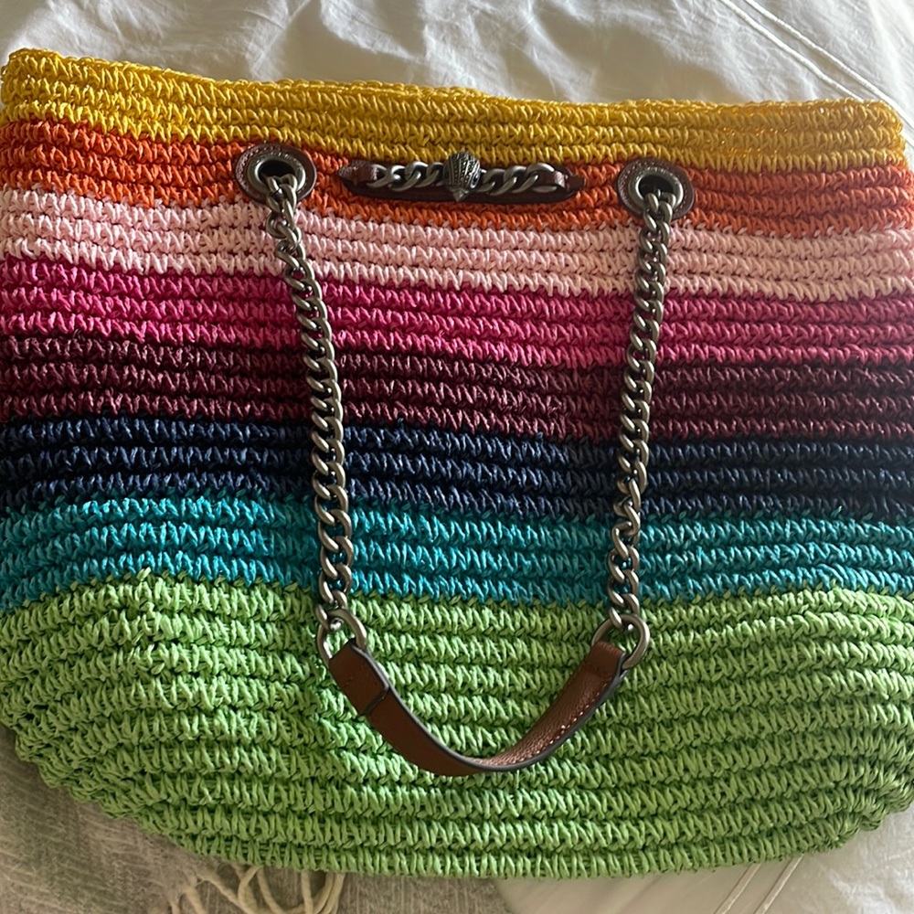 Kurt Geiger rainbow beach tote